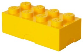 Żółty plastikowy pojemnik dziecięcy 20x10x7 cm – LEGO®