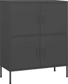 Stalowa szafka gospodarcza na nóżkach do piwnicy antracyt N6-F40