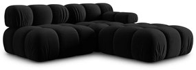 Czarna aksamitna sofa 282 cm Bellis – Micadoni Home