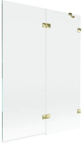 Mexen Lunar parawan nawannowy 2-skrzydłowy prawy 130 x 150 cm, transparent, złoty - 897-130-100-50-00-P