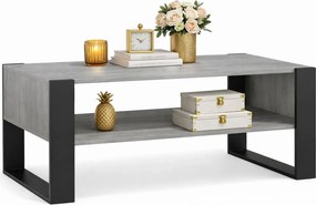 Nowoczesna ława kawowa do salonu beton + czarny E8-C33