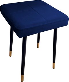 Taboret MAX tkanina Welur stelaż metalowy STOŁEK LOFT : Kolor nogi - Czano-złota stożek, Kolor tkaniny - VELVET - MG16, Typ tkaniny - Velvet