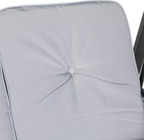 Outsunny Huśtawka Hollywood, 2-osobowa Huśtawka Ogrodowa z Regulowanym Daszkiem, Udźwig do 220 kg, 145 x 116 x 172 cm, Szara