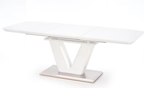Stół MISTRAL 160(220)x90 biały/srebrny rozkładany