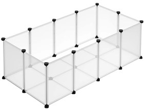 SongmicsHome Zagroda dla małych zwierząt z przezroczystego plastiku BEN, 125x63x42 cm, transparentna