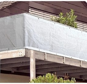 Biała plastikowa osłona balkonowa 300x90 cm – Garden Pleasure