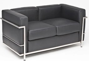 Skórzana sofa dwuosobowa Kubik insp. LC2