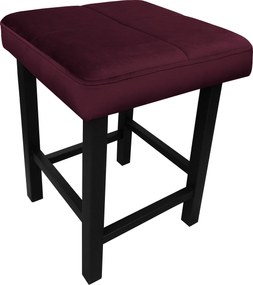 Taboret KLASYK tkanina Welur stelaż metalowy : Kolor Stelaża - Czarny , Kolor tkaniny - VELVET - MG02, Typ tkaniny - Velvet, Wysokość - 45 cm