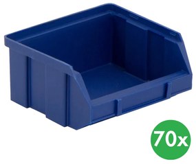 ArtPlast Plastikowe pojemniki BASIC, 100 x 95 x 50 mm, 70 szt., niebieske