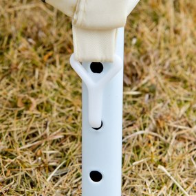 Outsunny Pawilon Ogrodowy 3x3m z Moskitierą Kremowy Metal i Poliester Odporny na Warunki Pogodowe Stylowy i Funkcjonalny | Aosom PL