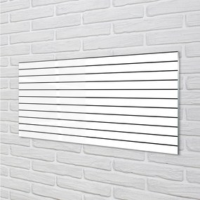 Szkło do Kuchni na Ścianę Minimalistyczne Czarne Kreski