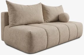 Sofa z Funkcją Spania SARIA Beżowa Szenil Nowoczesna