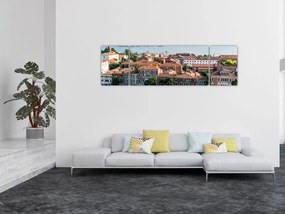 Obraz - Widok miasta z lotu ptaka (170x50 cm)