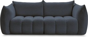 Ciemnoniebieska sofa z materiału bouclé 234 cm Azra – Bobochic Paris