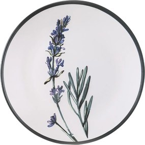 Zestaw 6 płytkich talerzy kamionkowych Herbal 25 cm