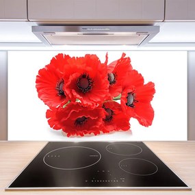 Panel Szklany do Kuchni Zestawienie Kwiatowych Motywów