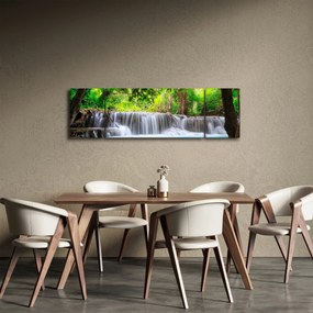 Obraz - Wodospad, niebieski (170x50 cm)