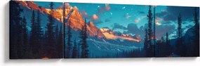 Obraz - Kemping w górach (170x50 cm)