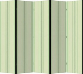 Parawan pokojowy 5-częściowy 225x172 Dwustronny dekoracyjny minimalistyczny Miętowe Pionowe Pasy