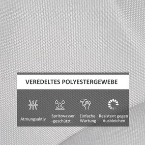 Outsunny Poduszka siedzeniowa do ogrodu z pikowaniem, 40 x 40 x 4 cm, jasnoszary