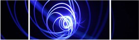 Obraz niebieskich spiral (170x50 cm)