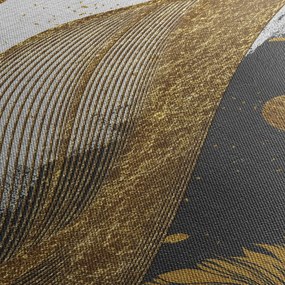 Obraz - Złote piórka (170x50 cm)