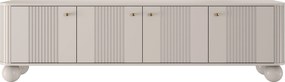 Szafka RTV Vesper 4D 187 cm - kaszmir / złote uchwyty / nogi kule