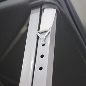 Outsunny Altana Ogrodowa 3x3m Szara Stal Poliester Namiot Imprezowy Wodoodporny na Zewnątrz | Aosom PL