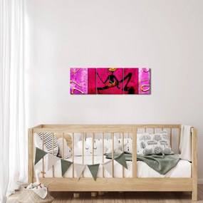 Obraz historycznego muralu (z zegarem) (90x30 cm)