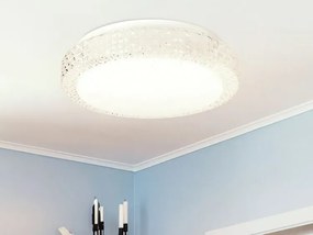 Biały kryształowy plafon sufitowy LED - Z076-Zasiox