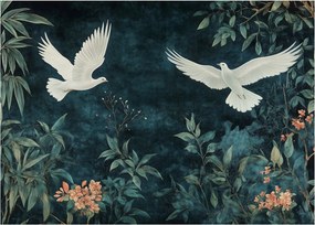 Obraz - Dwa gołębie (70x50 cm)