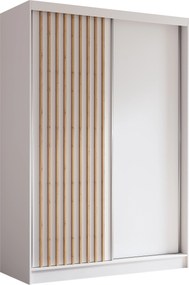 Szafa Przesuwna LAMELLO 150 cm Szafa Dwudrzwiowa Biała