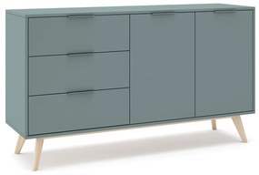 Szarozielona komoda 140x81x40 cm Pisco – Marckeric