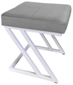 Pufa ZETA LOFT taboret podnóżek podstawa biała MG17