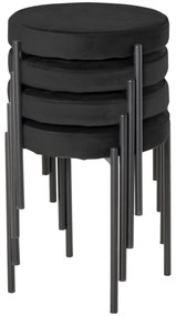 HOMCOM Krzesło do jadalni czarne nowoczesne tapicerowane do kuchni i salonu | Aosom PL