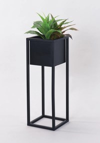 Nowoczesny kwietnik do salonu, kwadratowy, 60 cm