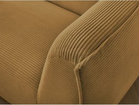 Musztardowa sztruksowa sofa 242 cm Giorgia – Bobochic Paris
