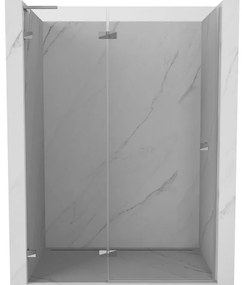 Mexen Lunar L drzwi prysznicowe uchylne lewe 135 cm, transparent, chrom - 834L-135-000-01-00-L