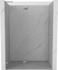 Mexen Lunar L drzwi prysznicowe uchylne lewe 135 cm, transparent, chrom - 834L-135-000-01-00-L
