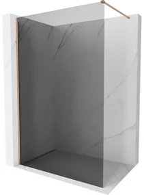 Mexen Kioto-X ścianka prysznicowa Walk-in 160 x 200 cm, grafit 10 mm, miedź szczotkowana - 800-160-101-65-40-X