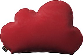 Poduszka Soft Cloud kolor czerwony tkanina połyskliwa, welwetowa