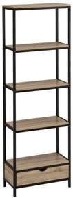 Czarny regał w dekorze dębu 60x180 cm Urban – Casa Selección