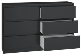 Komoda z 6 szufladami Malwa M6/120 CZARNY
