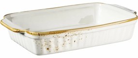 Mäser Naczynie do pieczenia Pintar Białe brązowekropki 30 x 18,6 cm, M