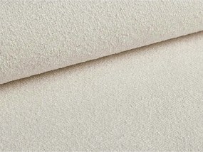 Tapicerowane łóżko dwuosobowe ze schowkiem ze stelażem 180x200 cm w kolorze kości słoniowej Eric – Micadoni