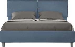 Łóżko bez stelaża tapicerowane 160x190 microfibra Niebieski Mados