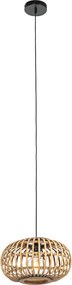 Orientalna lampa wisząca bambusowa 32 cm - Amira