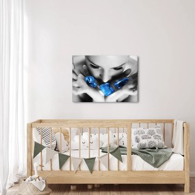 Obraz portretu kobiety z kamieniami (70x50 cm)