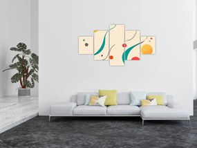 Obraz - Minimalistyczna kolorowa ilustracja (125x70 cm)