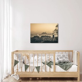 Obraz - Miasto pod mgłą (70x50 cm)